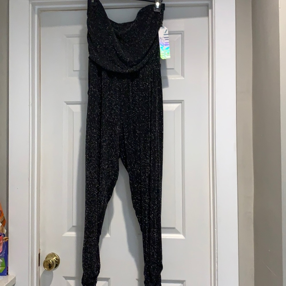 COPY - “Almost famous” black sparkle jumpsuit size L
